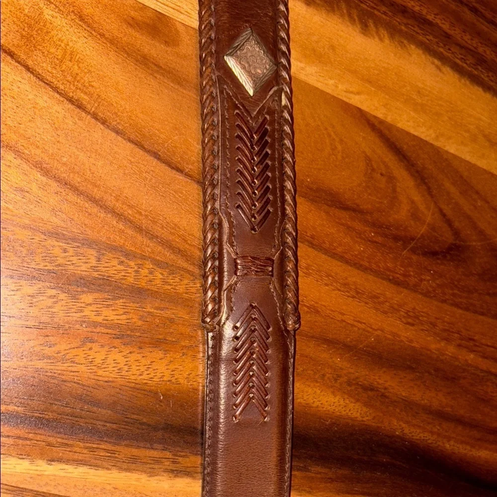 Wrangler Men's Brown Leather Belt 42/105 - Picture 7 of 9